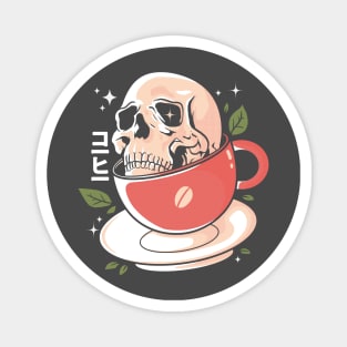 Skull Coffee Magnet